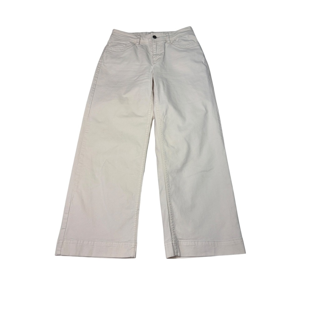Toad&Co Earthworks Wide Leg Pant Sesame Off-White Womens Size 4 W28 L26 Organic